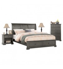 Marco Grey 4pcs Bedroom Suite Solid Wood & MDF in Multiple Size with Tallboy